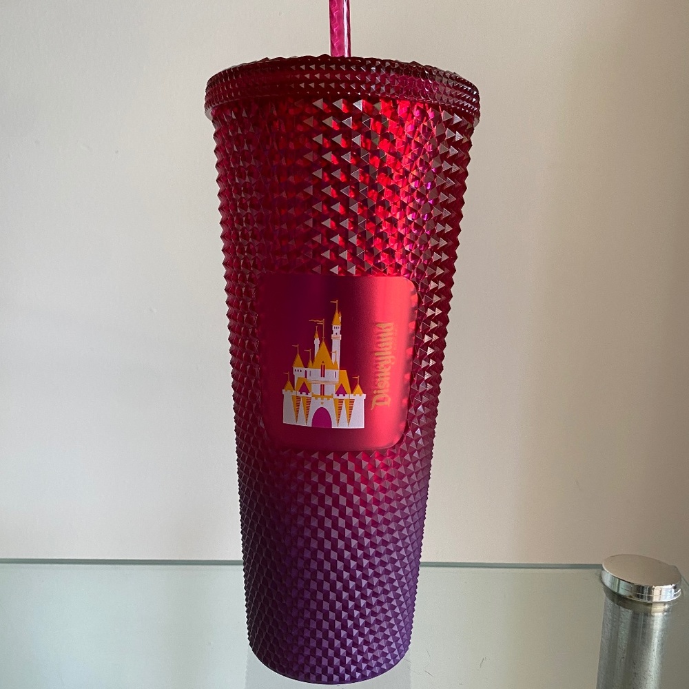 Walt Disney World Geometric Starbucks Tumbler with Straw – Red